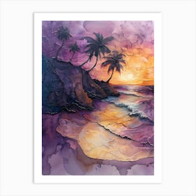 Sunset At The Beach 26 Art Print