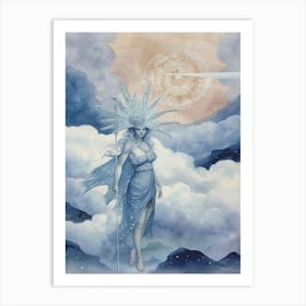 Athena Blue Dream Painting Art Print