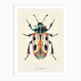 Colourful Insect Illustration Flea Beetle 12 Poster Art Print