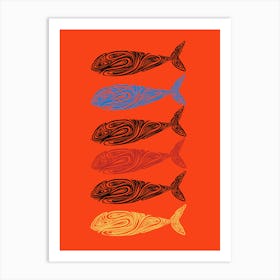 Whales.uk Art Print