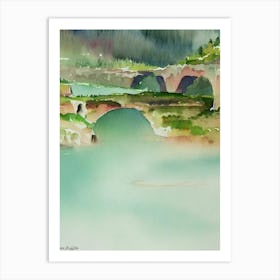 Arches National Park United States Of America Water Colour Poster Art Print