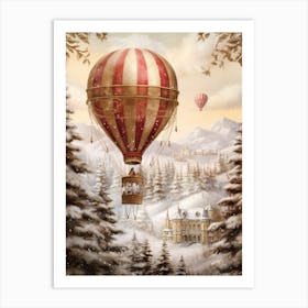 Dbmedia 11218 Christmas Hot Air Baloon Romantic Winter Landscap 27bbdc92 8570 4c25 9867 839562b9c23d Art Print