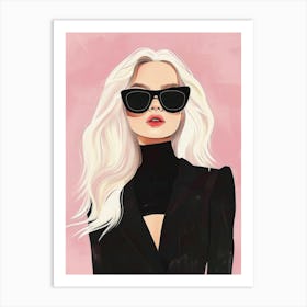 White Haired Woman Art Print