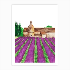 Provence Watercolor Art Print