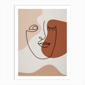 Face Drawing Art Print