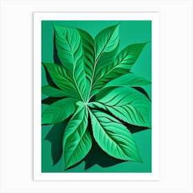 Spearmint Leaf Vibrant Inspired 1 Art Print