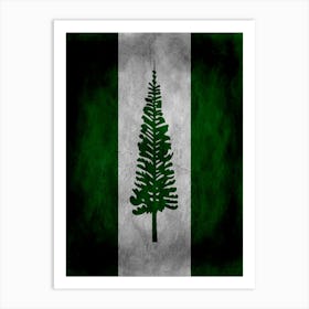 Norfolk Island Flag Texture Art Print