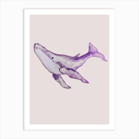 Purple Whale 1 Art Print