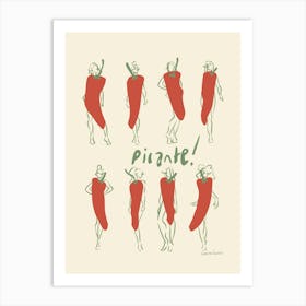Picante! Chili Pepper Ladies Art Print
