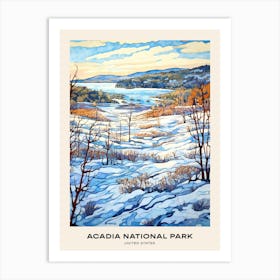 Acadia National Park United States Of America 3 Poster Art Print