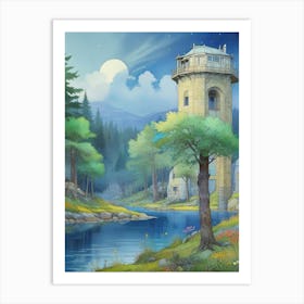Water Tower Art Print