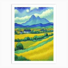 Yellow Wheat Field 1 Art Print