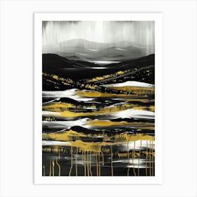 Black And Gold 51 Art Print