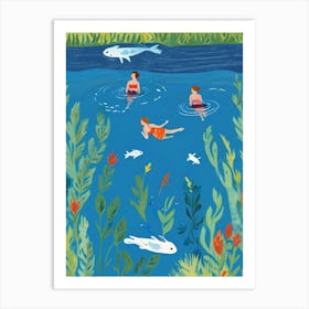 Swimming Art Print