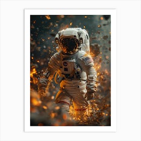 Fantasy Whimsical Astronaut 3 Art Print