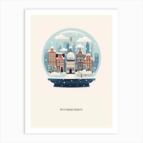 Amsterdam Netherlands 5 Snowglobe Poster Art Print