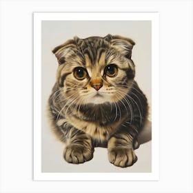 Scottish Fold Cat Painting 1 Art Print