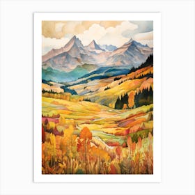 Autumn National Park Painting Tatra National Park Poland 1 Art Print