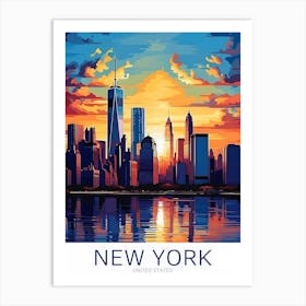 New York Vintage Travel Art Print