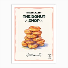 Stack Of Cinnamon Donuts The Donut Shop 3 Art Print