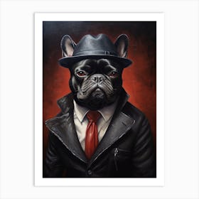 Gangster Dog French Bulldog 4 Art Print