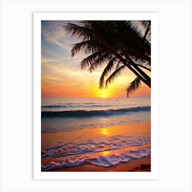 Sunset On The Beach 620 Art Print