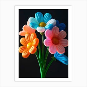 Bright Inflatable Flowers Asters 3 Art Print