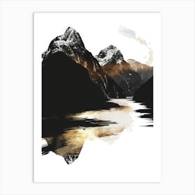 Nz Mountains Canvas Print Art Print