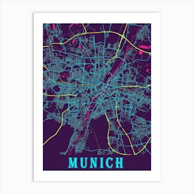 Munich Map Poster 1 Art Print