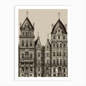 Victorian Buildings Art Print