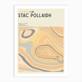 Stac Pollaidh Scotland Topographic Contour Map Art Print