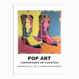 Cowboy Boots Pop Art 2 Art Print