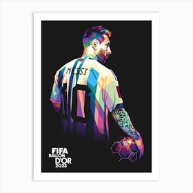 Goat Lionel Messi Wpap Art Print