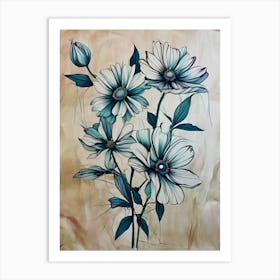 Blue Cosmos 2 Art Print