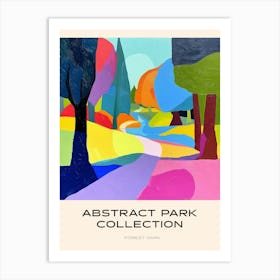 Abstract Park Collection Poster Forest Park Portland 1 Art Print