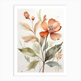 Watercolor Flowers 4 Art Print