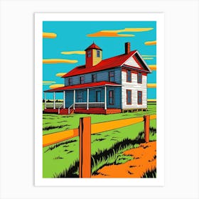 Fort Vancouver National Historic Site Fauvism Illustration 7 Art Print