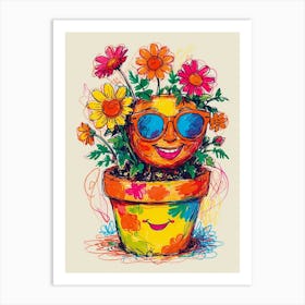 Sun In A Pot Art Print