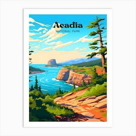 Acadia National Park Maine United States USA Travel Art Art Print