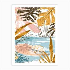 Illustration Of A Woman In The Water 1 Art Print