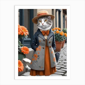 Cat In Hat 2 Art Print