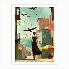 Seaside Town (VII) Art Print