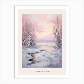 Dreamy Winter Painting Poster Rovaniemi Finland 1 Art Print