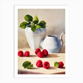 Raspberry Italian Watercolour fruit Art Print