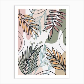 Abstract Floral Pattern 36 Art Print