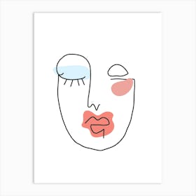 Portrait Of A Woman'S Face Art Print