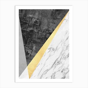 Modern geometry with gold 3 Art Print