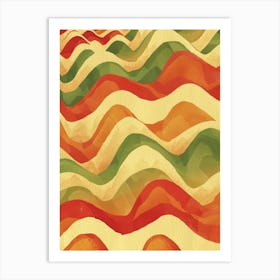 Watercolor Wavy Pattern 3 Art Print