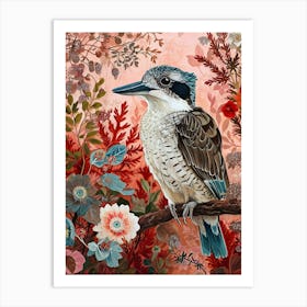 Floral Animal Painting Kookaburra 1 Art Print