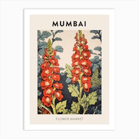 Mumbai India Botanical Flower Market Poster Art Print